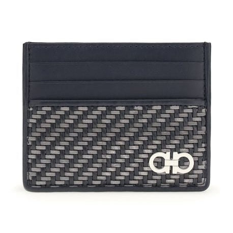 Ferragamo Blue Calf Leather Bos Taurus Wallet