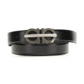 Ferragamo Black Calf Leather Bos Taurus Regular Belt