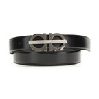 Ferragamo Black Calf Leather Bos Taurus Regular Belt