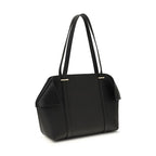 Ferragamo Black Calf Leather Bos Taurus Shoulder Bag