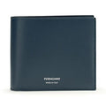 Ferragamo Blue Calf Leather Bos Taurus Wallet