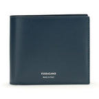 Ferragamo Blue Calf Leather Bos Taurus Wallet