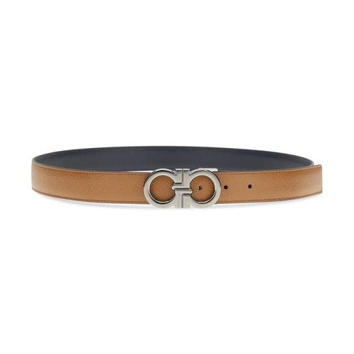 Ferragamo Brown Calf Leather Bos Taurus Regular Belt