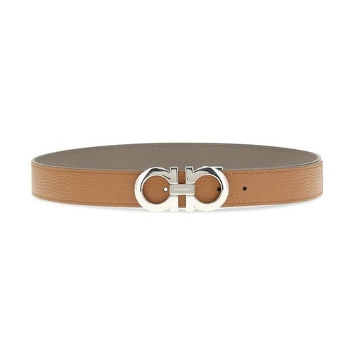 Ferragamo Brown Calf Leather Bos Taurus Belt
