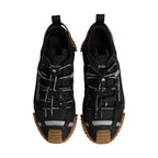Dolce & Gabbana Black Logo Lace Up Low Top NS1 Sneakers Shoes