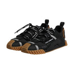 Dolce & Gabbana Black Logo Lace Up Low Top NS1 Sneakers Shoes