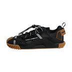 Dolce & Gabbana Black Logo Lace Up Low Top NS1 Sneakers Shoes