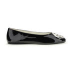 Tory Burch Black Calf Leather Bos Taurus Ballet Flats