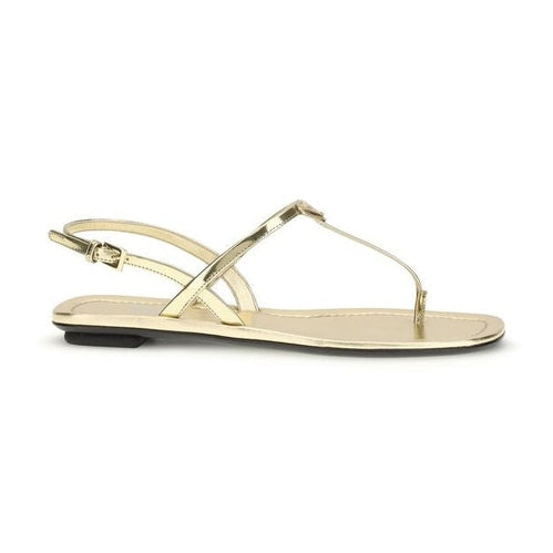 Prada Silver Calf Leather Bos Taurus Flat Sandals