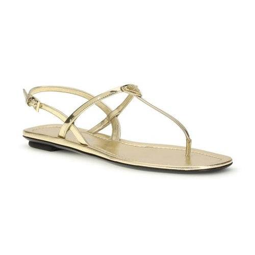 Prada Silver Calf Leather Bos Taurus Flat Sandals