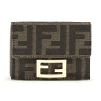 Fendi Brown Fabric Wallet