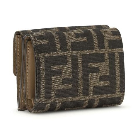 Fendi Brown Fabric Wallet