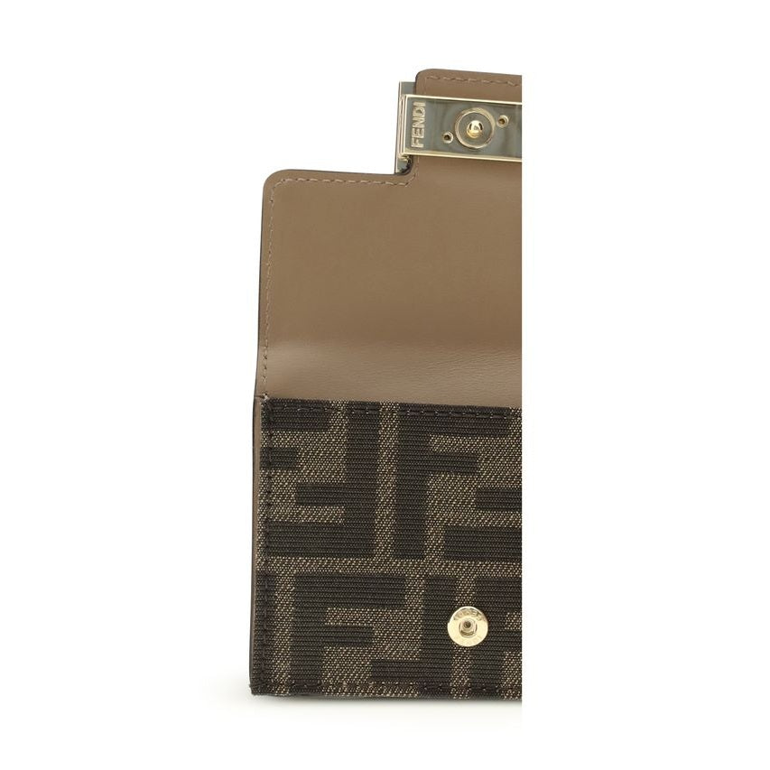 Fendi Brown Fabric Wallet