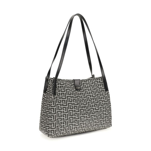 Balmain Black Cotton Shoulder Bag