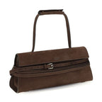 Moschino Brown Calf Leather Bos Taurus Shoulder Bag