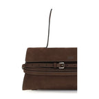 Moschino Brown Calf Leather Bos Taurus Shoulder Bag