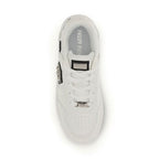 Philipp Plein White Calf Leather Bos Taurus Athletic Sneakers