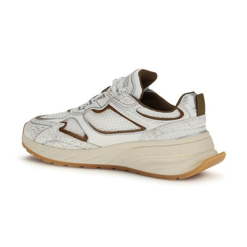 Dsquared² White Calf Leather Bos Taurus Athletic Sneakers