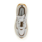 Dsquared² White Calf Leather Bos Taurus Athletic Sneakers