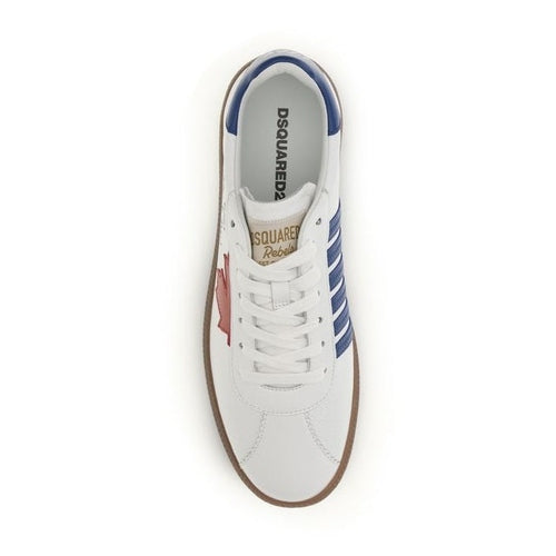 Dsquared² White Calf Leather Bos Taurus Chunky Sneakers