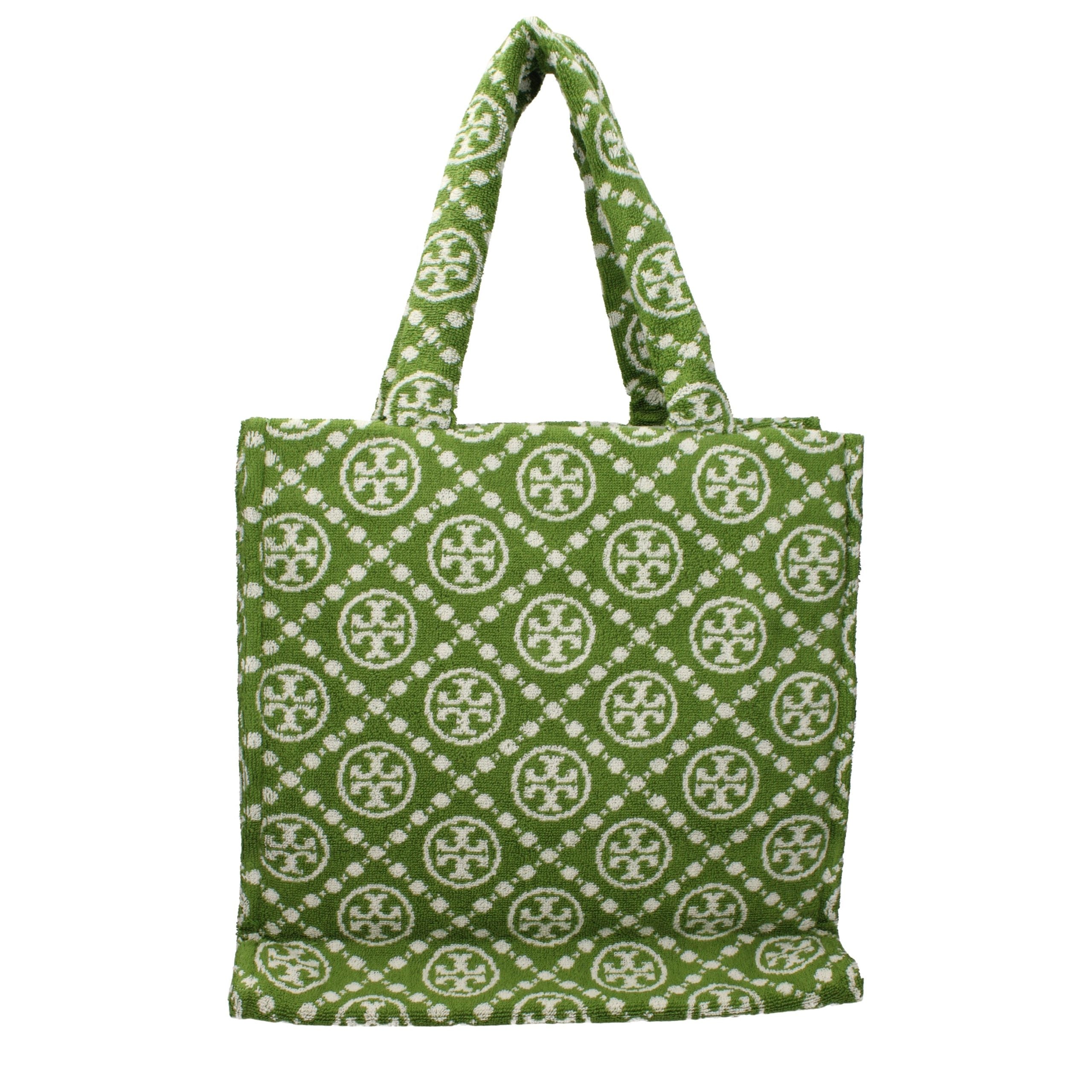 Tory Burch Green Cotton-Like Shoulder Bag