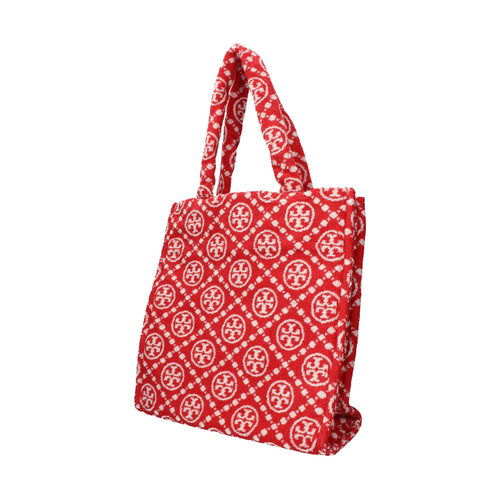 Tory Burch Red Cotton-Like Shoulder Bag