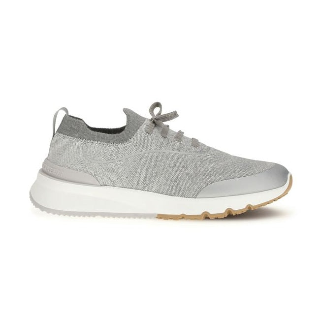 Brunello Cucinelli Gray Cotton Athletic Sneakers