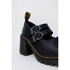 Black Leather High Heel Pumps