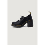 Black Leather High Heel Pumps