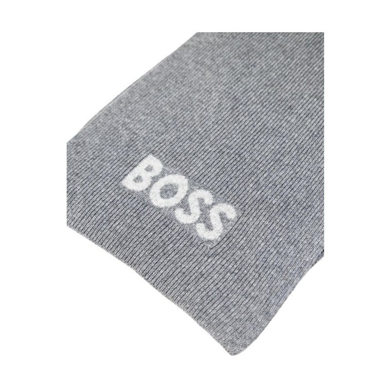 Hugo Boss Gray Polyacrylic Scarf