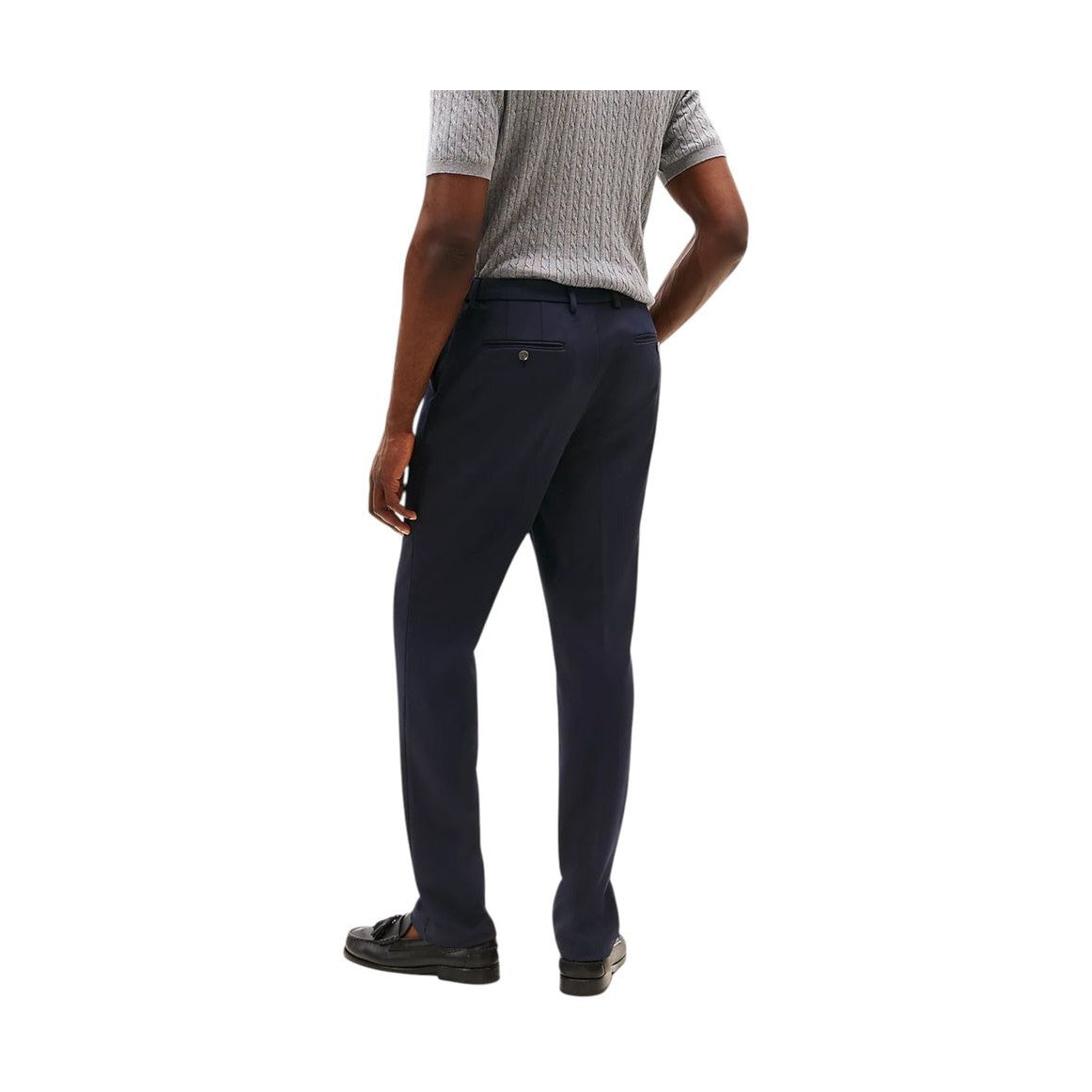 Tommy Hilfiger Blue Recycled Polyester Dress Pants