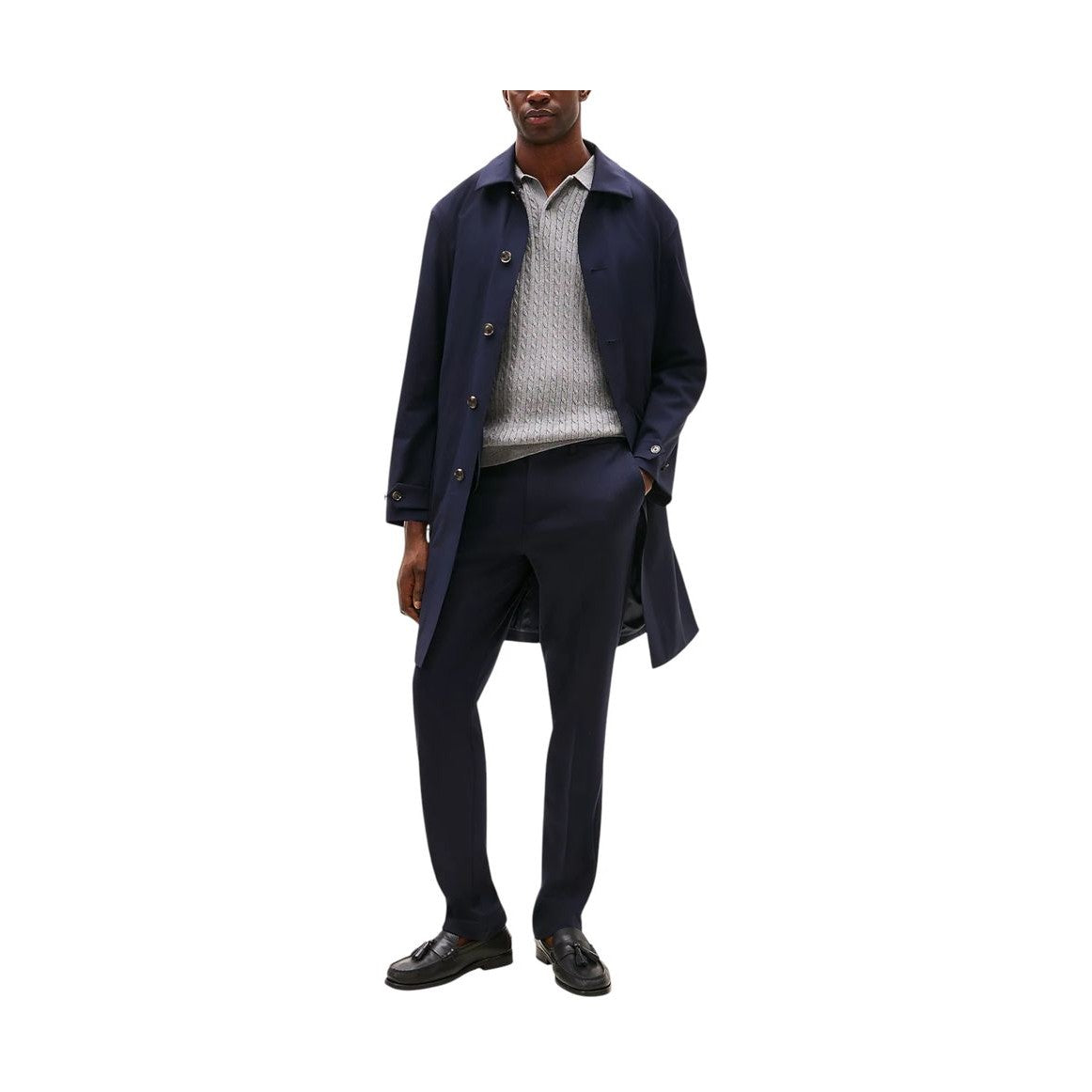 Tommy Hilfiger Blue Recycled Polyester Dress Pants