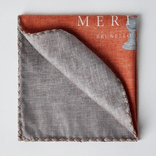 Brunello Cucinelli Bicolor Silk Pocket Square