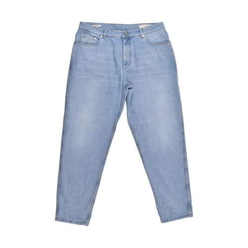 Brunello Cucinelli Blue Cotton Relaxed Fit Jeans