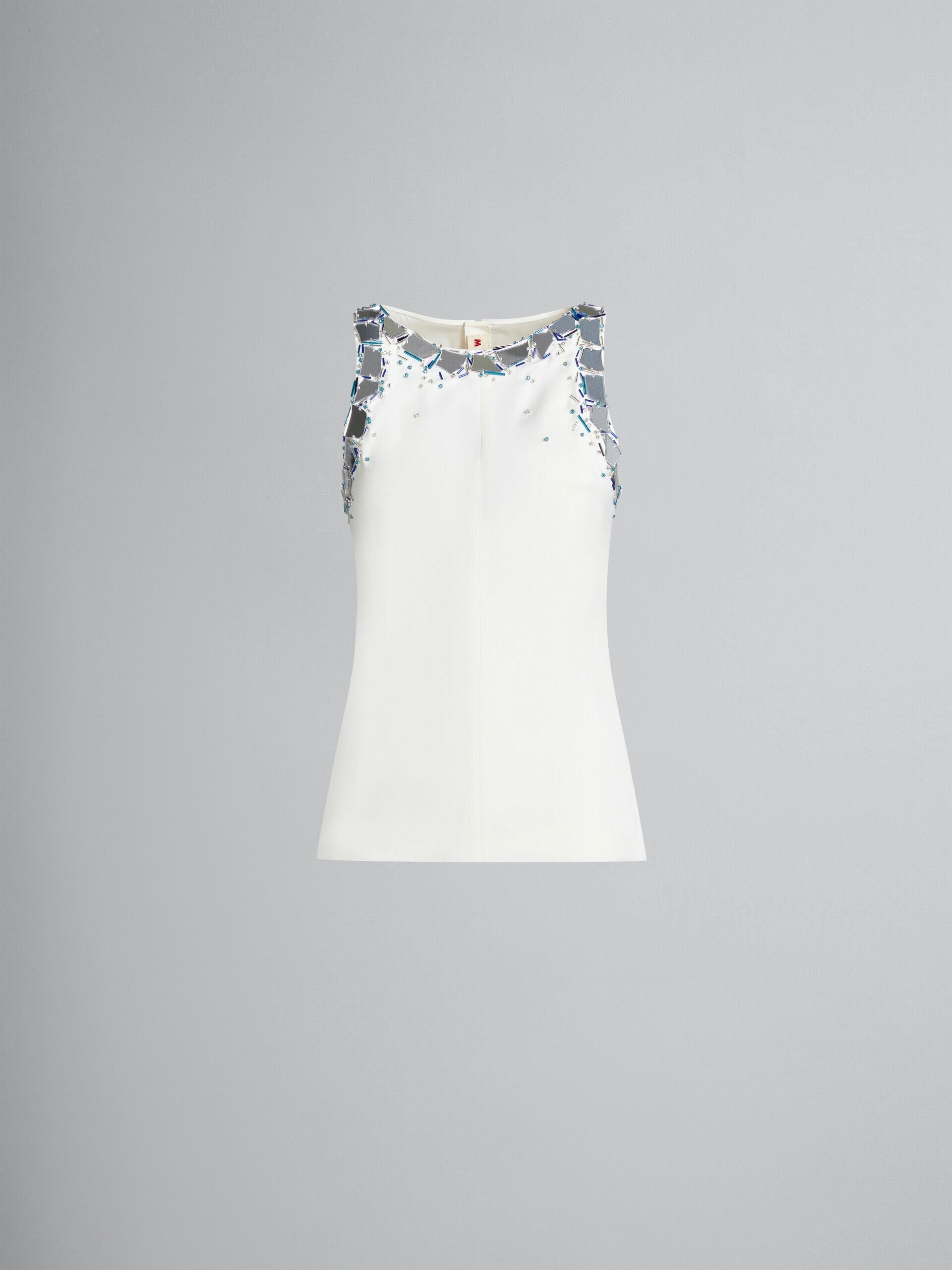 Marni White Fibres Tank Tops