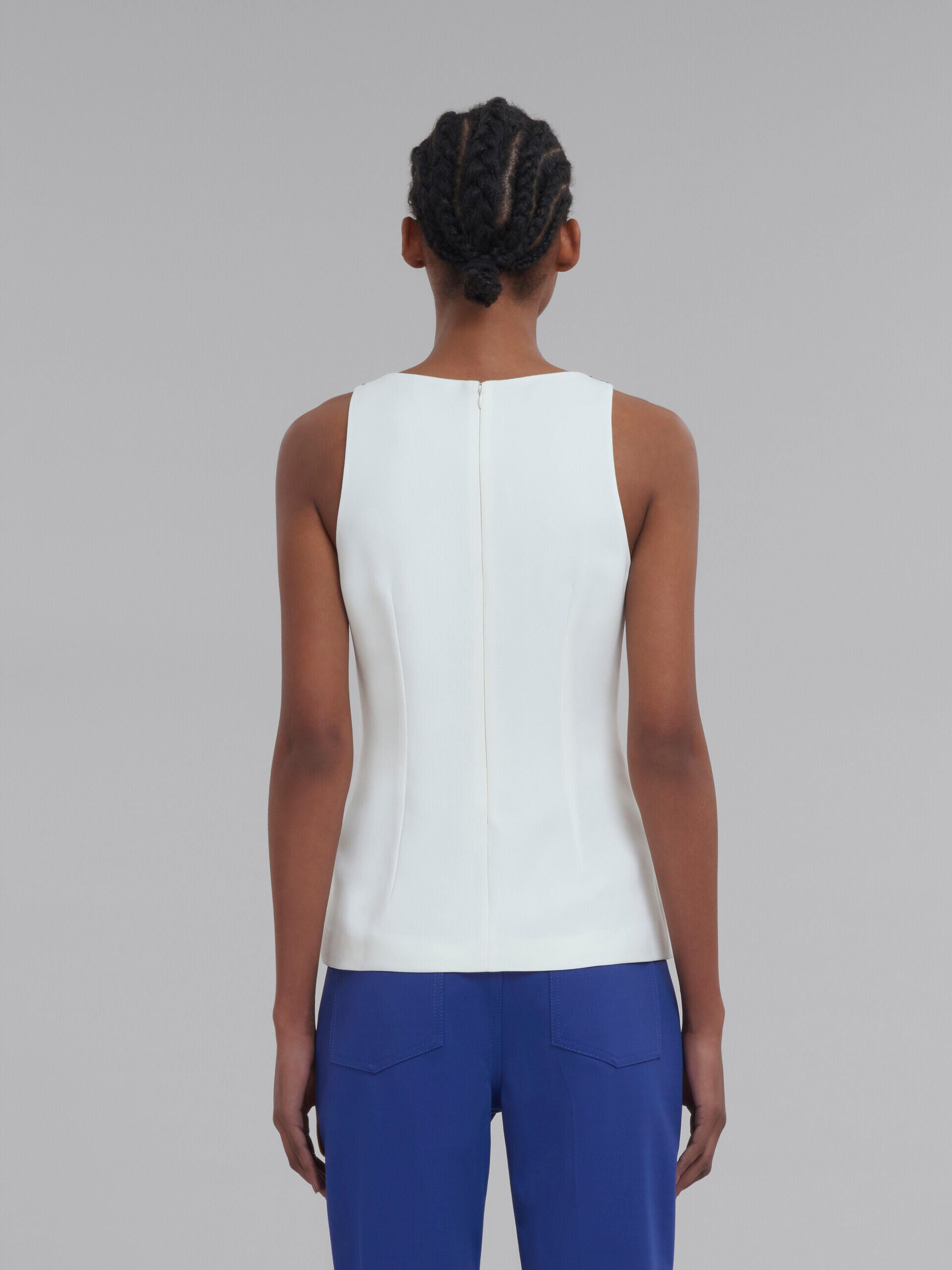 Marni White Fibres Tank Tops