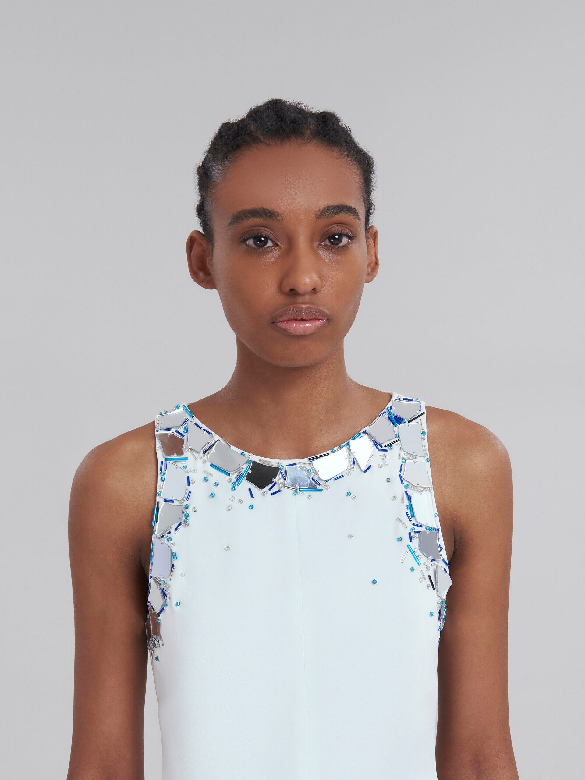 Marni White Fibres Tank Tops