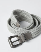 Brunello Cucinelli Bicolor Linen Belt