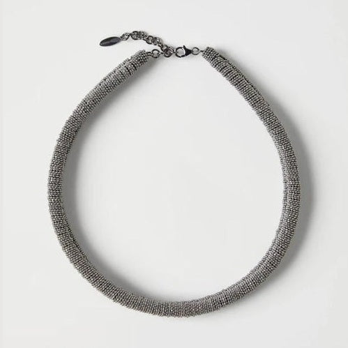 Brunello Cucinelli Gray Brass Necklace