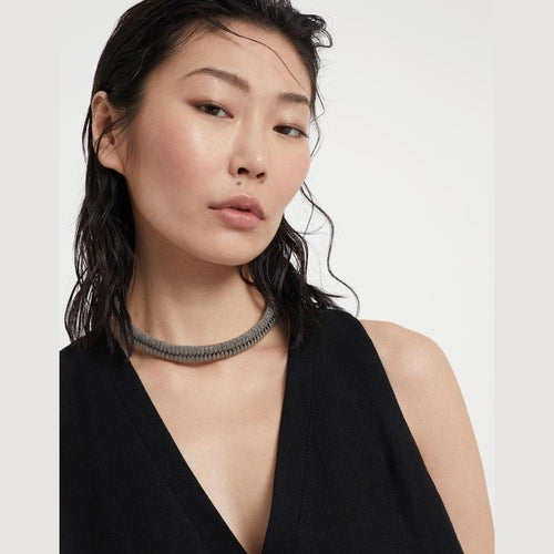 Brunello Cucinelli Gray Brass Necklace