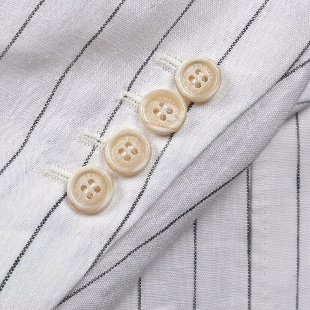 Brunello Cucinelli White Linen Two-Piece Suit