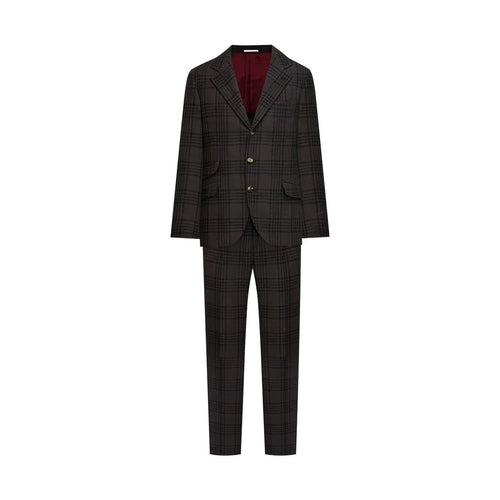 Brunello Cucinelli Brown Wool Two-Piece Suit