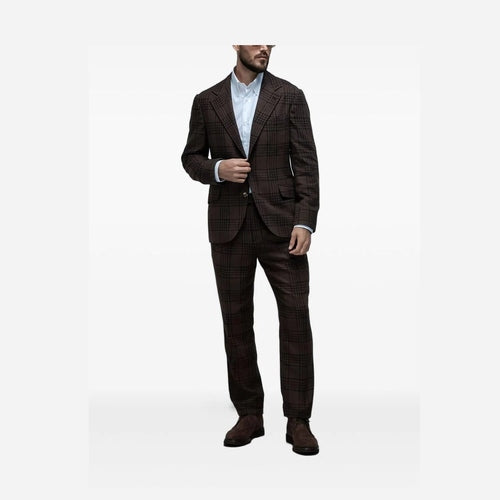 Brunello Cucinelli Brown Wool Two-Piece Suit