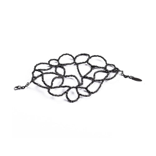 Brunello Cucinelli Black Silver Necklace