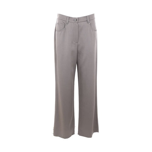 Brunello Cucinelli Gray Acetate Casual Pants