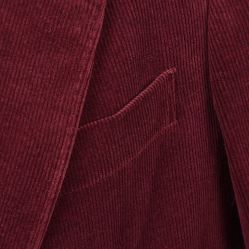 Brunello Cucinelli Burgundy Cotton Blazer