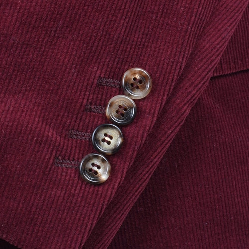 Brunello Cucinelli Burgundy Cotton Blazer