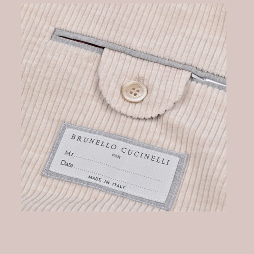 Brunello Cucinelli Beige Cotton Blazer