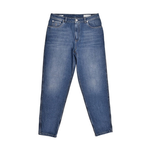 Brunello Cucinelli Blue Cotton Relaxed Fit Jeans
