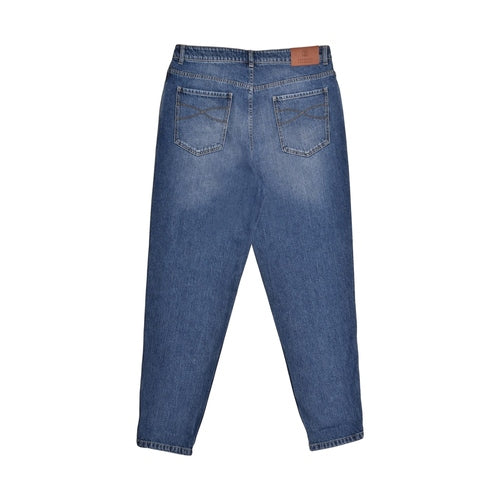 Brunello Cucinelli Blue Cotton Relaxed Fit Jeans